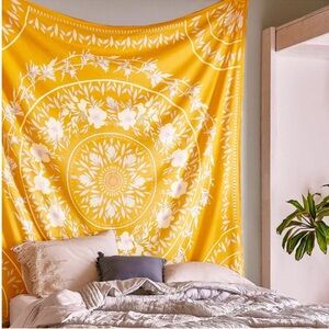 Sunflower Yellow Floral Festival Mandala Tapestry Wall Dorm Boho Cute Decor/Art